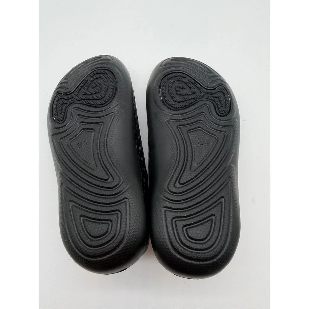 Kids Black Perforated‎ Mary Jane Water Shoes Slip On Flats Size 31